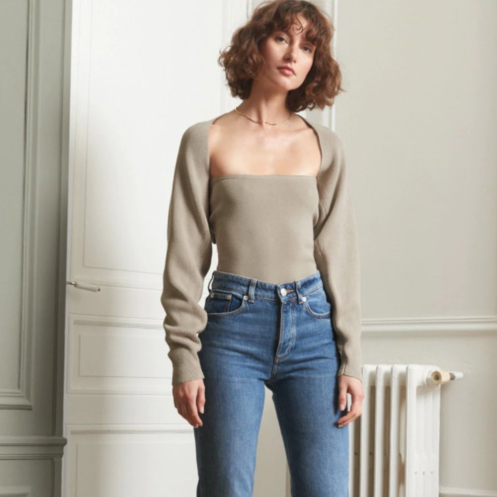 NWOT Pixie Market TWO-PIECE KNIT TOP WITH SHRUG Small